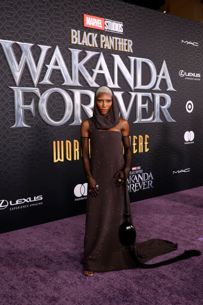 HOLLYWOOD, CALIFORNIA - OCTOBER 26: Michaela Coel attends Marvel Studios' 