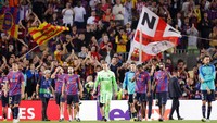 Barcelona pun kini turun kasta alias terjun ke Liga Europa. Dua kali sudah dalam dua musim terakhi (Getty Images)