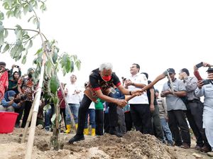 Perkuat Pariwisata, Ganjar Tanam 1.000 Bibit Pohon di Lahan Gersang Blora