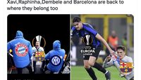 Meme Kocak Barcelona Dilempar Bayern Munich ke Europa League