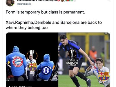 Meme Kocak Barcelona Dilempar Bayern Munich ke Europa League