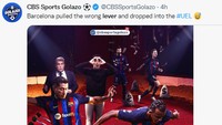 Barcelona tersingkir dari fase grup Liga Champions 2022/2023. (Foto: Twitter)
