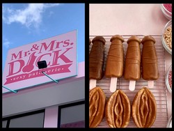 Viral Waffle Berbentuk Mr P dan Miss V Sajian Kafe Baru di Bali