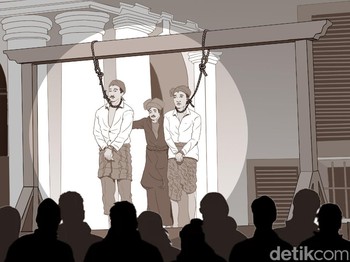Tontonan Hukum Gantung di Batavia Tontonan Hukum Gantung di Batavia