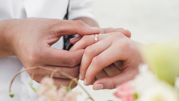 Ilustrasi menikah ijab kabul pengantin jodoh