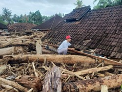 Korban Banjir di Bilukpoh Jembrana Mulai Mengais Barang Berharga