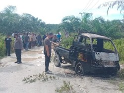 Polisi Duga Mobil Pikap Terbakar-Sopir Tewas di Riau Sengaja Dibakar