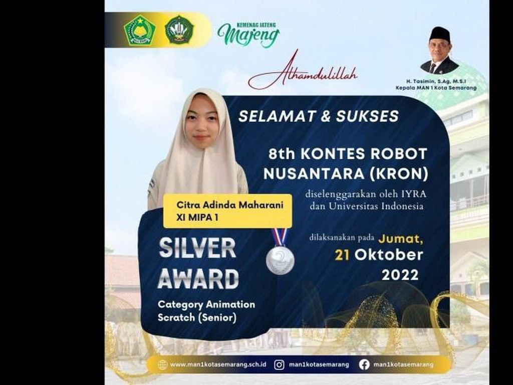 Kisah Citra, Raih Silver Award Tingkat Asia di Kontes Robot Nusantara