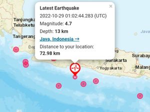 Gempa M 4,7 Dirasakan di Pangandaran