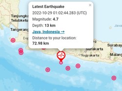 Gempa M 4,7 Dirasakan di Pangandaran