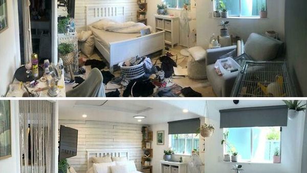 Satisfying Banget! Potret Ruangan Berantakan vs Saat Sudah Rapi