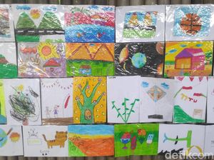 700 Lukisan Anak Mejeng di Pameran Sekolah Sungai Siluk Bantul