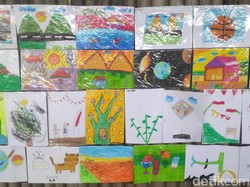 700 Lukisan Anak Mejeng di Pameran Sekolah Sungai Siluk Bantul