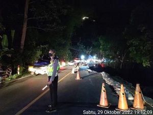 Awas! Ada Longsor di Jalan Jogja-Wonosari Bukit Bintang Piyungan