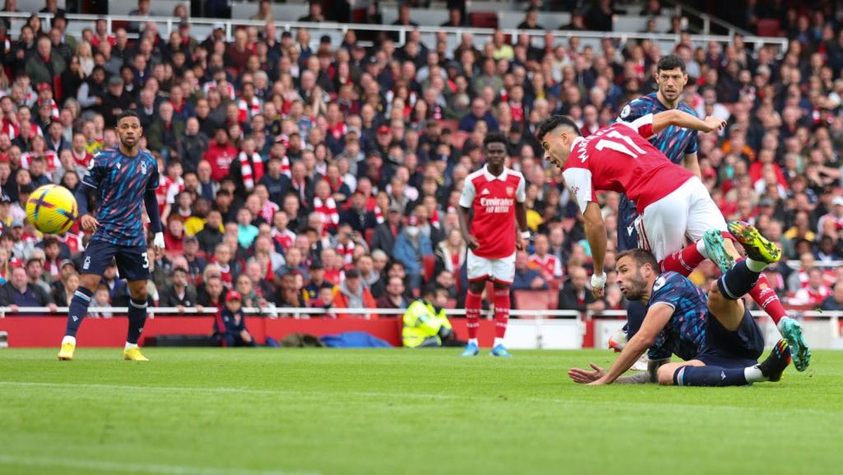 Link live streaming Nottingham Forest vs Arsenal malam ini. (Foto: Getty Images/Marc Atkins)