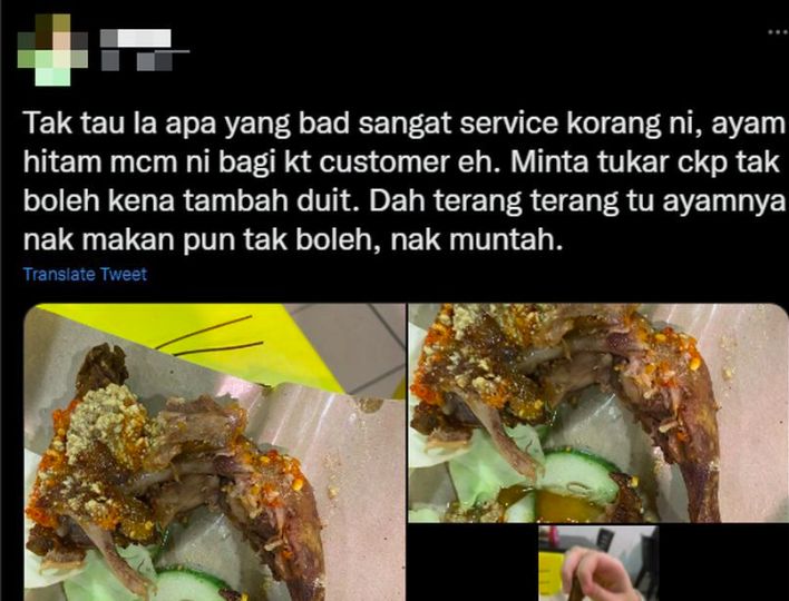 Beli ayam gepuk yang sudah menghitam