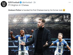 Graham Potter lantas menjadi olok-olok di media sosial lantaran kalah dari tim mantan. (Foto: Twitter)