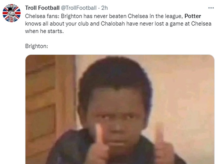 Meme Graham Potter dikalahkan tim mantan, Brighton.