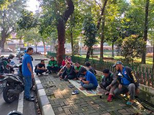 Datangi Tongkrongan Ojek Online di Jaksel, Polisi Edukasi Bahaya Narkoba