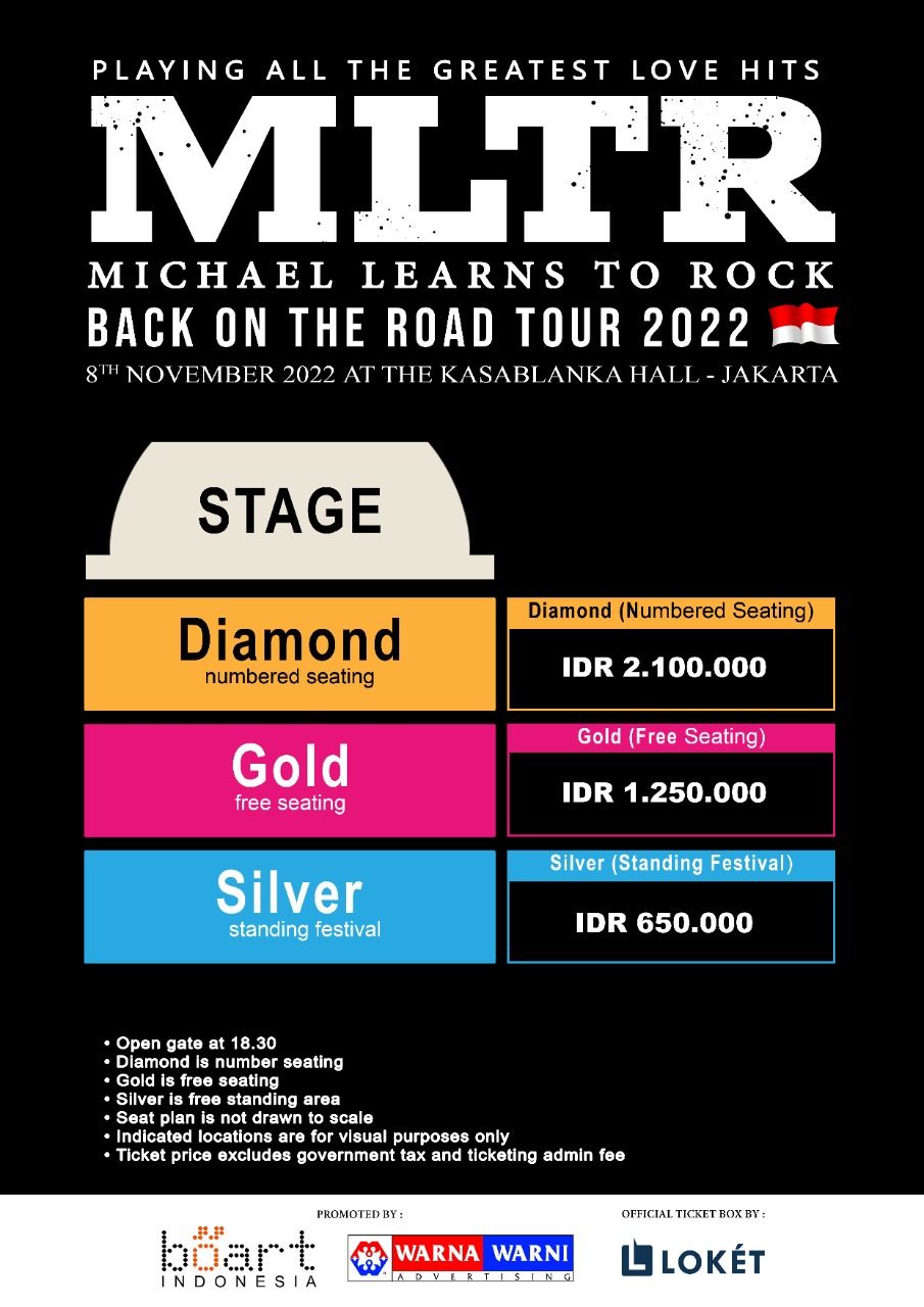 Rincian harga tiket konser MLTR di Jakarta