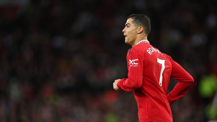 Cristiano Ronaldo MANCHESTER, ENGLAND - OCTOBER 30: Cristiano Ronaldo of Manchester United during the Premier League game between Manchester United and West Ham United at Old Trafford on October 30, 2022 in Manchester, United Kingdom. (Photo by Matthew Ashton - AMA/Getty Images)