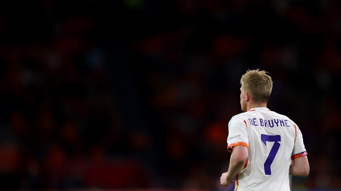 AMSTERDAM, NETHERLANDS - SEPTEMBER 25: Kevin De Bruyne of Belgium in action during the UEFA Nations League League A Group 4 match between Netherlands and Belgium at Johan Cruijff ArenAon September 25, 2022 in Amsterdam, Netherlands. (Photo by Dean Mouhtaropoulos/Getty Images)