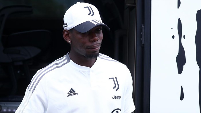 STADIO COMUNALE, VILLAR PEROSA, ITALY - 2022/08/04: Paul Pogba of Juventus Fc looks on before the Friendly Match between Juventus and Juventus U23. Juventus Fc wins 2-0 over Juventus Fc U23. (Photo by Marco Canoniero/LightRocket via Getty Images)