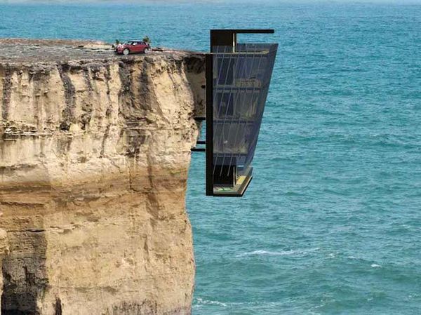 Penampakan Rumah di Tepi Jurang, Berani Tinggal?