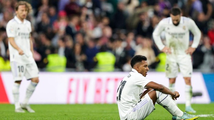 MADRID, SPAIN - OCTOBER 30: Rodrygo Silva de Goes of Real Madrid during the La Liga Santander  match between Real Madrid v Girona at the Santiago Bernabeu on October 30, 2022 in Madrid Spain (Photo by David S. Bustamante/Soccrates/Getty Images)