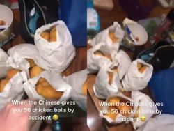 Rezeki Nomplok! Pria Ini Tak Sengaja Dapat Kiriman 56 Chicken Balls