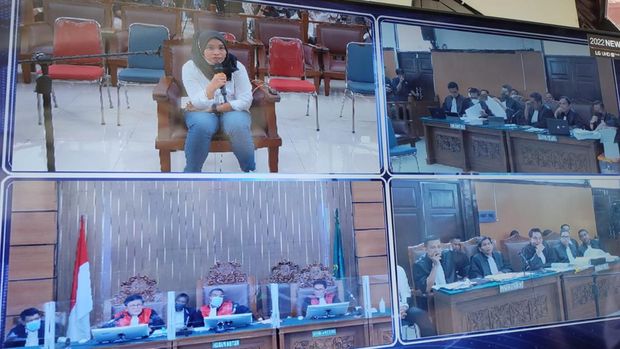Susi ART Ferdy Sambo saat menjadi saksi di sidang Bharada Eliezer (Wilda-detikcom)