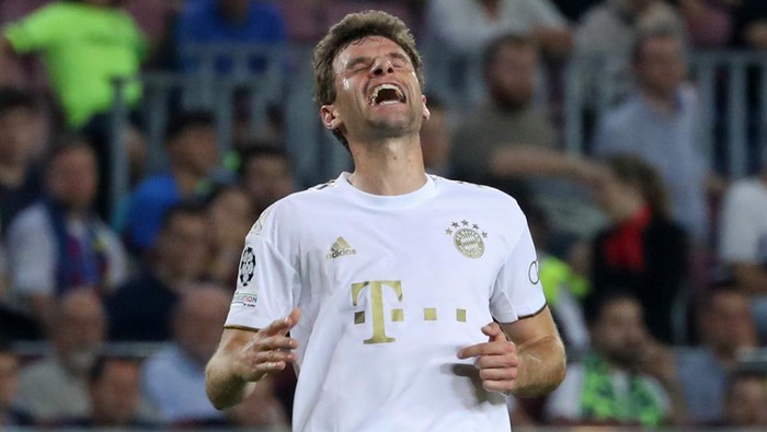 thomas mueller bayern munich liga champions barcelona vs bayern munich Thomas Muller during the match between FC Barcelona and FC Bayern Munich, corresponding to the week 5 of the group C of the UEFA Champions League, played at the Spotify Camp Nou, in Barcelona, on 26th october 2022. (Photo by Joan Valls/Urbanandsport /NurPhoto via Getty Images)