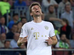 Thomas Mueller juga terancam absen membela Jerman di Grup E Piala Dunia 2022, usai mengalami masalah pada pinggulnya, pascalaga Bayern Munich melawan Barcelona di Liga Champions. (Foto: Joan Valls/Urbanandsport /NurPhoto via Getty Images