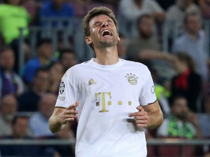 Thomas Muller during the match between FC Barcelona and FC Bayern Munich, corresponding to the week 5 of the group C of the UEFA Champions League, played at the Spotify Camp Nou, in Barcelona, on 26th october 2022. (Photo by Joan Valls/Urbanandsport /NurPhoto via Getty Images)