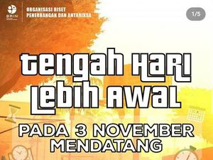 3 November Tengah Hari lebih Cepat, Bakal Pengaruhi Gelombang Laut? 3 November Tengah Hari lebih Cepat, Bakal Pengaruhi Gelombang Laut?