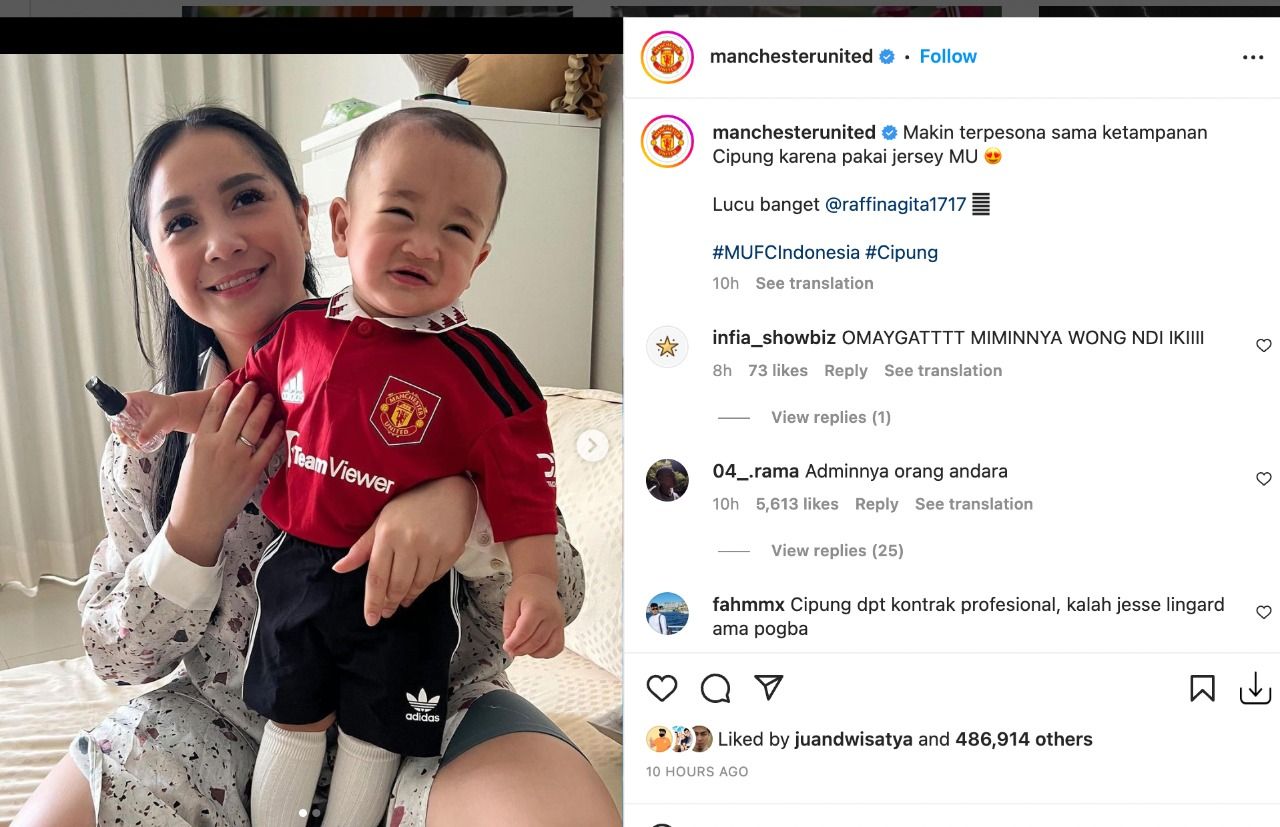 Foto Cipung Diunggah Instagram Manchester United