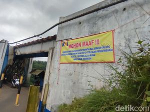 Ada Perbaikan, Jembatan Cirahong Ciamis Ditutup Sementara Ada Perbaikan, Jembatan Cirahong Ciamis Ditutup Sementara