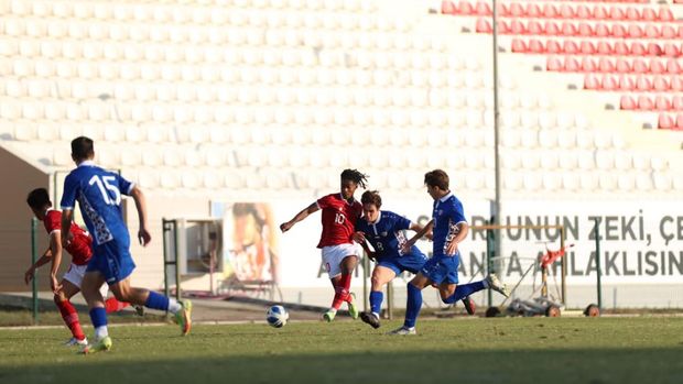Timnas Indonesia U-20 menghadapi Moldova U-20 dalam laga uji coba di Turki, Selasa (1/11). (Arsip PSSI)