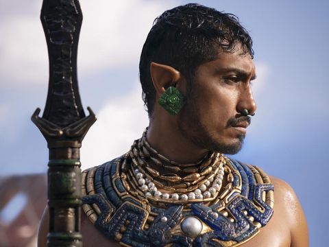 Tenoch Huerta Mejía as Namor in Marvel Studios' BLACK PANTHER: WAKANDA FOREVER. Photo by Eli Adé. © 2022 MARVEL.