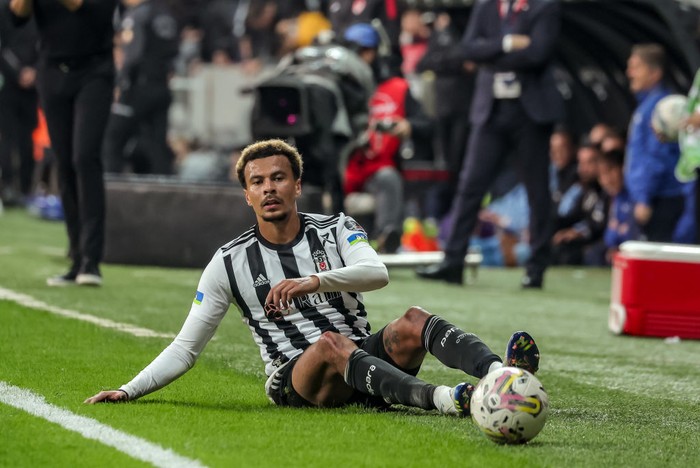 ISTANBUL, TURKEY - OCTOBER 16: Dele Alli of Besiktas during the Turkish Super Lig match between Besiktas and Trapzonspor at Stadion Vodafone Park on October 16, 2022 in Istanbul, Turkey (Photo by Orange Pictures/BSR Agency/Getty Images)