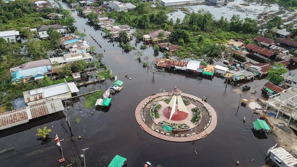 Foto Udara Banjir di Kalimantan Tengah