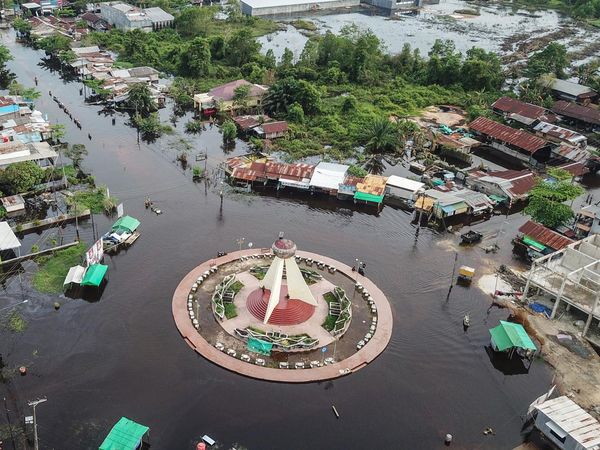 Foto Udara Banjir di Kalimantan Tengah