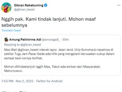 Gibran Terima Aduan Jalan Rusak di Area Tugu Jam Pasar Gede Solo