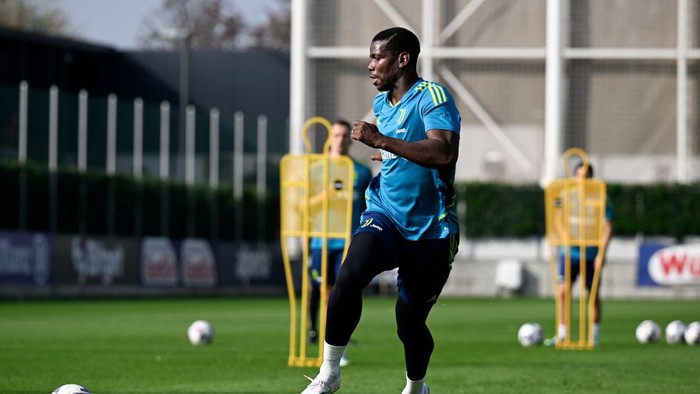 TURIN, ITALY - OCTOBER 18: Paul Pogba of Juventus during a training session at JTC on October 18, 2022 in Turin, Italy. (Photo by Daniele Badolato - Juventus FC/Juventus FC via Getty Images)