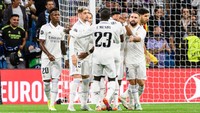 Hasil ini memastikan Madrid lolos ke babak 16 besar Liga Champions dengan status juara Grup F. El Real melaju bersama RB Leipzig yang mengunci posisi dua usai menang telak 4-0 atas Shakhtar Donetsk. Alvaro Medranda/Eurasia Sport Images/Getty Images