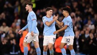 Klub terakhir yang berpeluang melawan PSG di babak 16 besar Liga Champions adalah Manchester City selaku juara Grup G. The Citizens punya Erling Haaland yang siap memberi tugas berat untuk para bek Les Parisiens jika sampai bertemu. Foto: Getty Images/MB Media