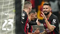 Giroud kemudian sukses mencetak gol ketiga di menit ke-58. Gol ini diawali oleh aksi individu Rafael Leao yang menerobos kotak penalti RB Salzburg. AP/Luca Bruno