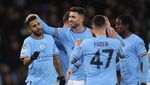 Selebrasi Pemain Manchester City Usai Tumbangkan Sevilla