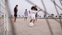 Atmosfer menyambut Piala Dunia makin terasa di ibu kota Qatar itu. (Mohammed Dabbous/Getty Images)  