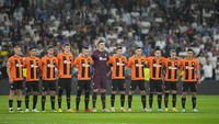 Shakhtar Donetsk finis ketiga di Grup F setelah tumbang 0-4 dari RB Leipzig di partai terakhir. AP/Bernat Armangue